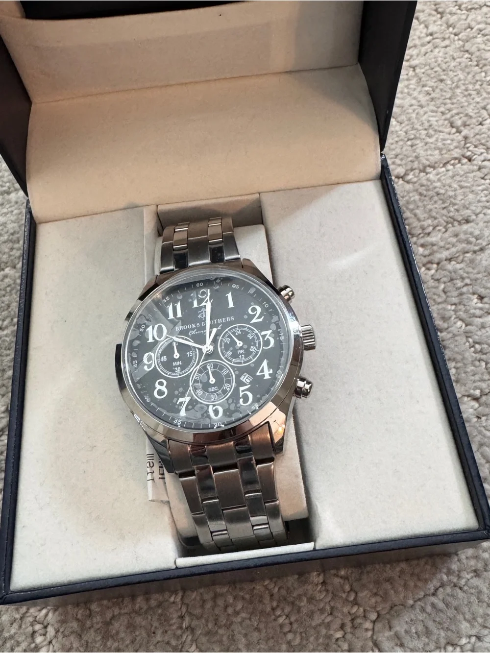 NWT Men's Stainless Steel Chronograph Watch - Silver